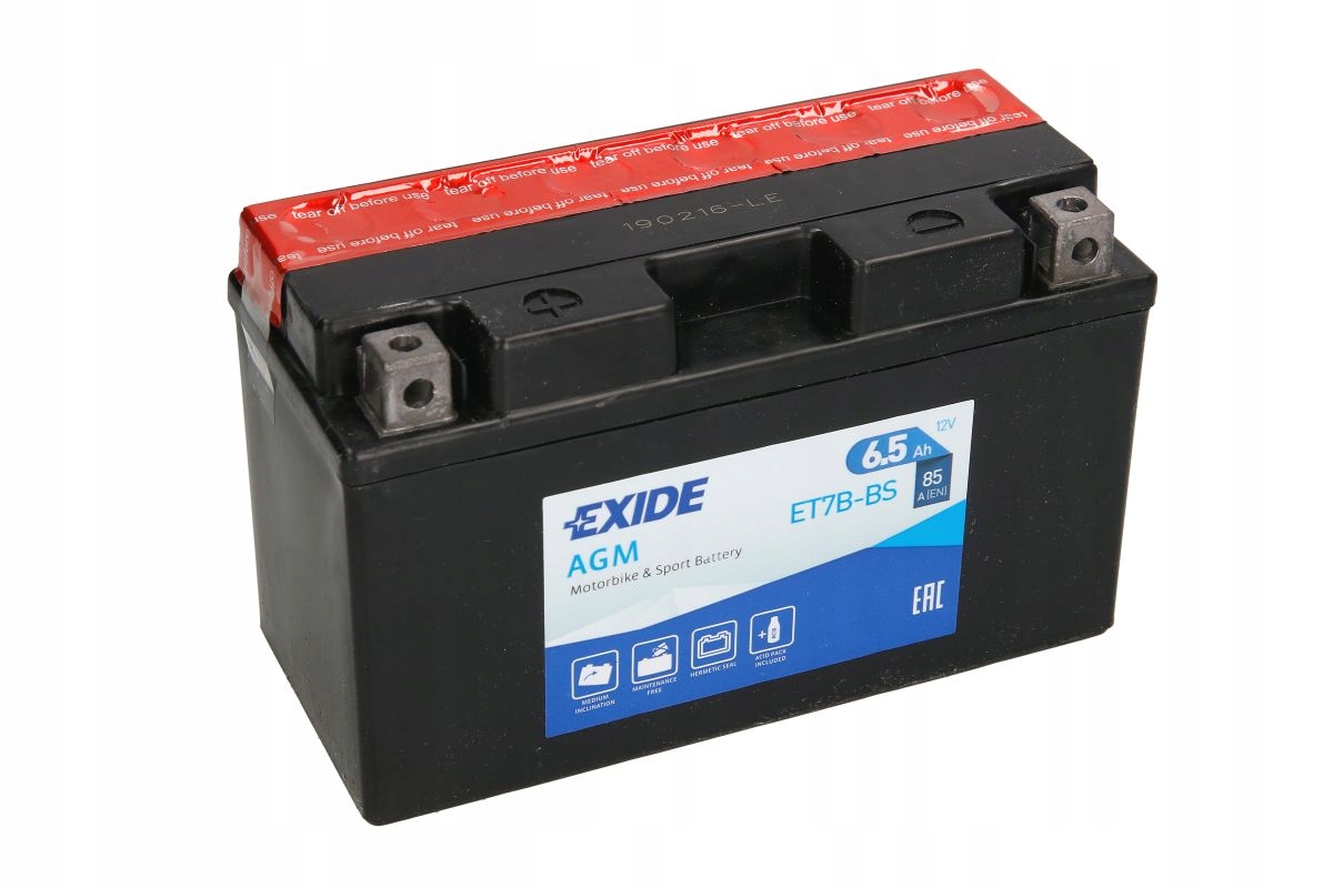 Акумулятор Exide YT7B-BS 6.5 Ah 85A