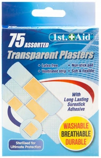 

Pms 1st Aid Plastry Opatrunkowe Transparent 75szt