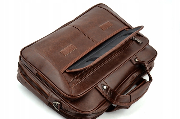 TORBA męska TECZKA NESESER AKTÓWKA LAPTOP DOKUMENT Kolor okuć srebrny