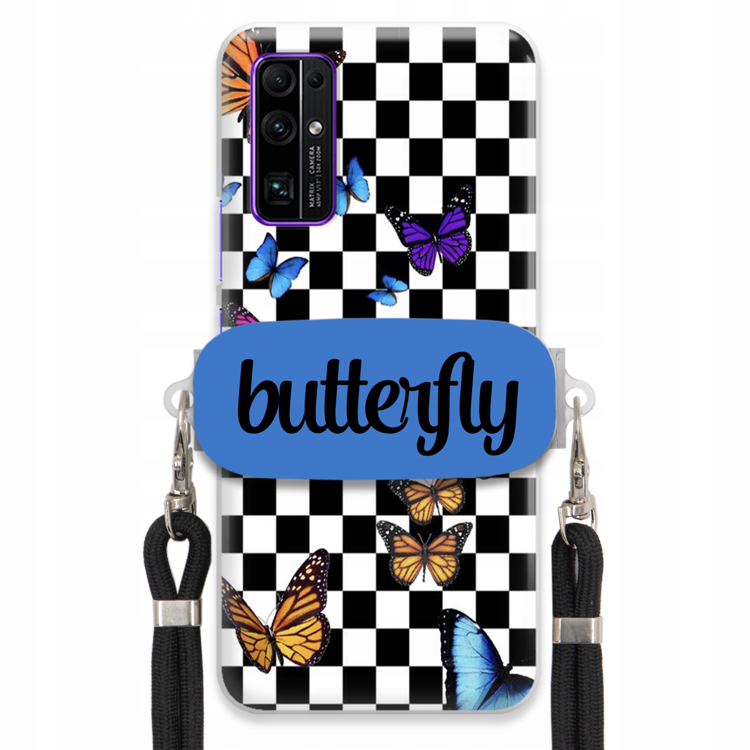Pouzdro Pro Huawei Honor 30 Pro Case Obdélníkový Držák Vodítka Butterfly Motýli