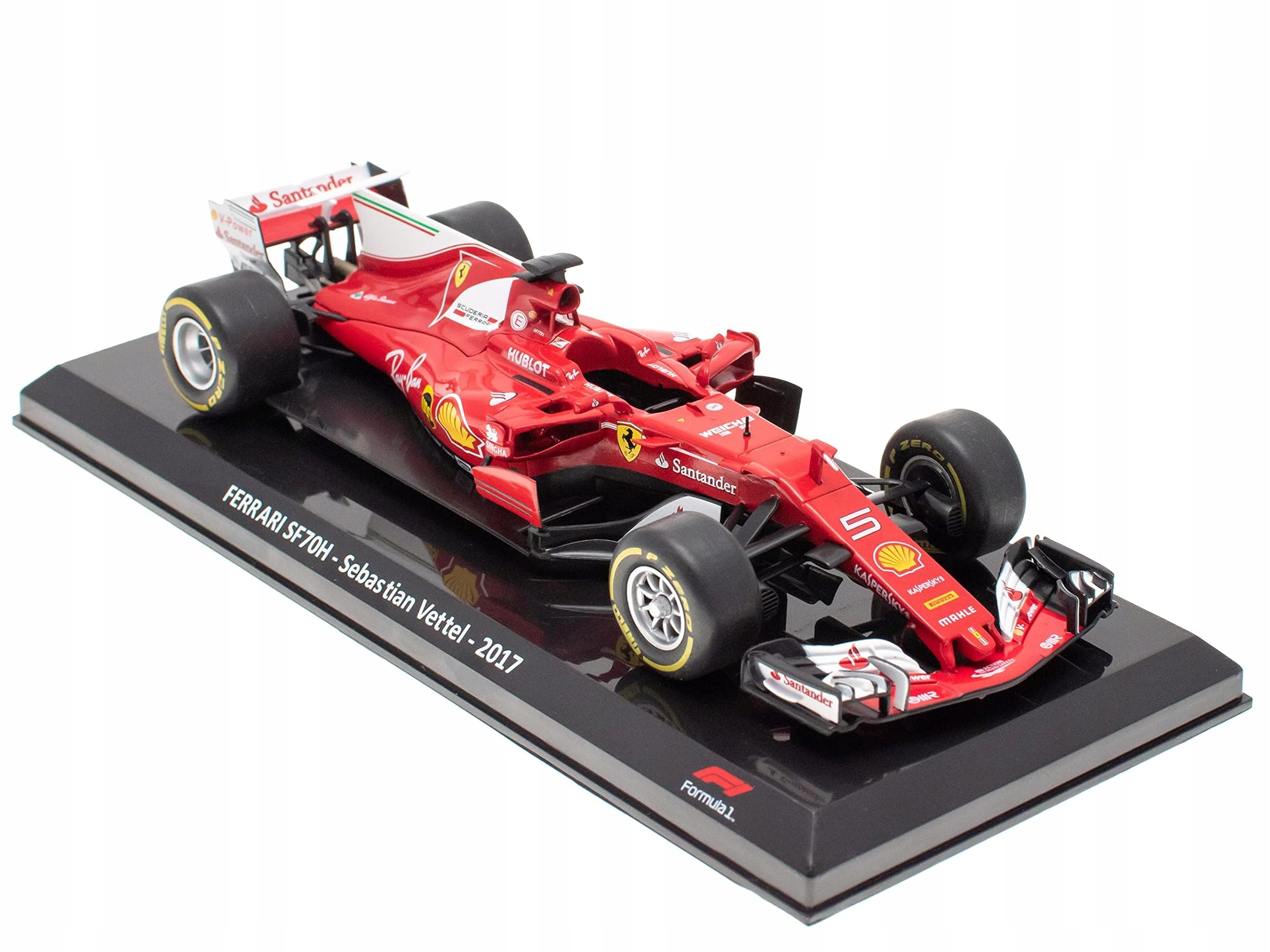 Model Formule 1 Ferrari SF70H Bolid Sebastiana Vettela z roku 2017- 1:24