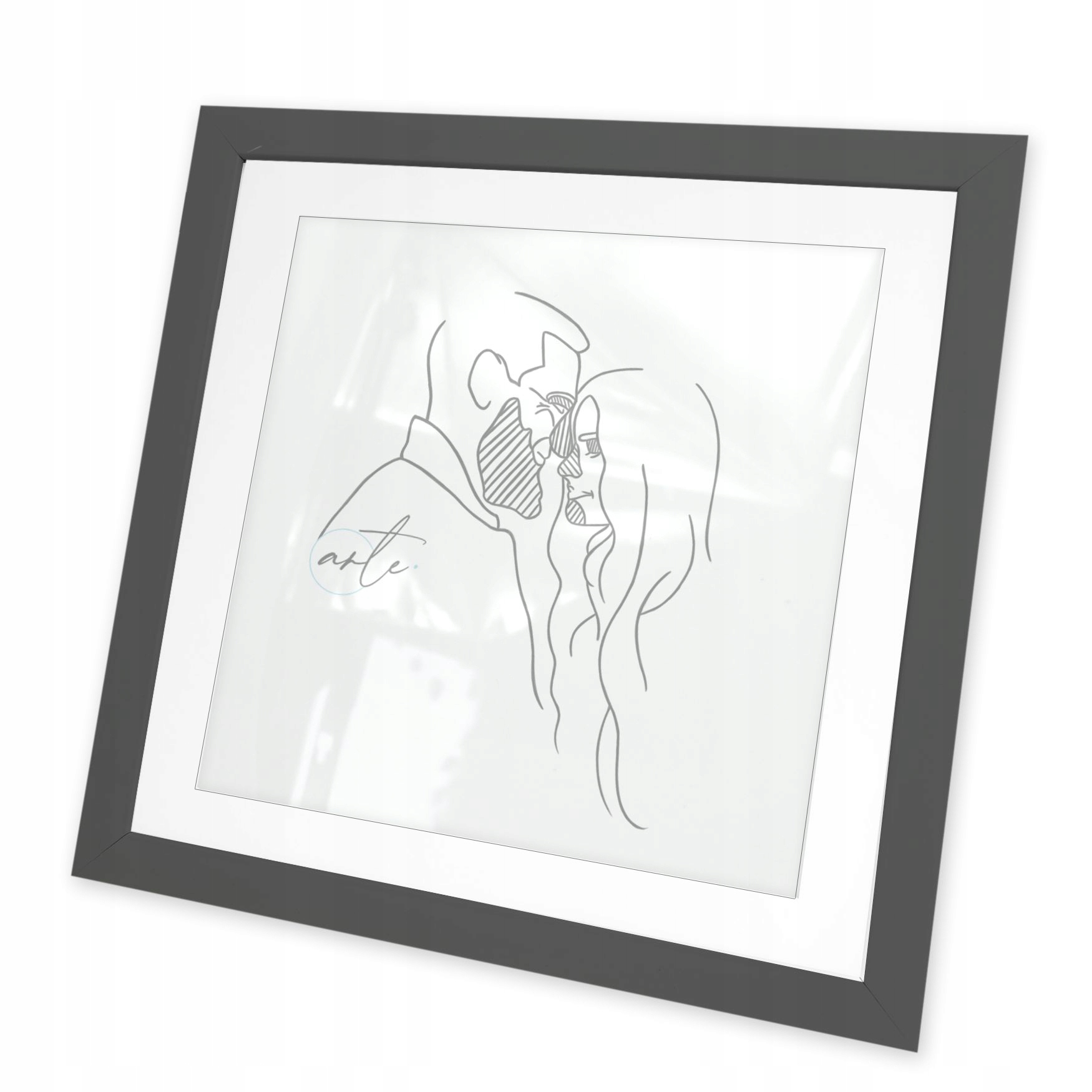 

Ramka 15x15 kolor Ciemny Szary z Passe-partout