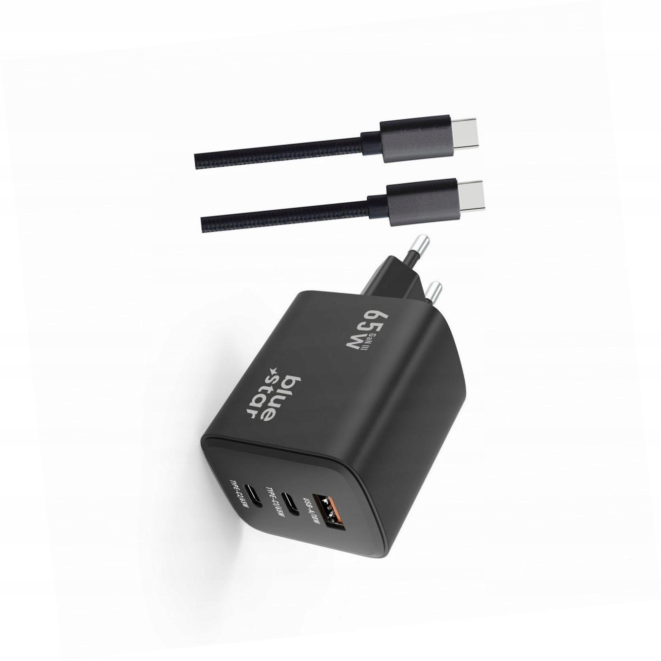 Szybka ładowarka Gan 65W z kablem 3 wejścia do Motorola Edge 60 Pro 5G