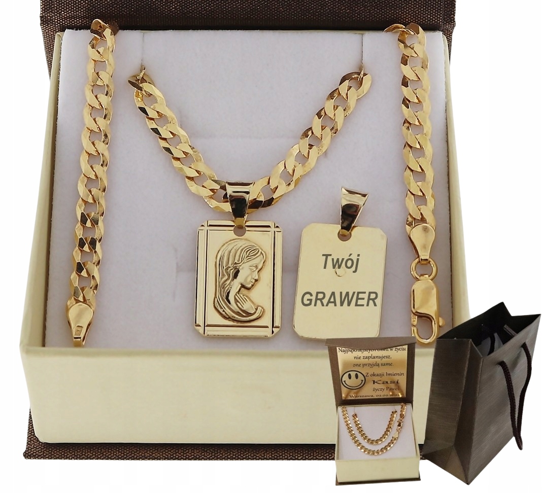 Zlatý Plný Řetízek Pánský Pancr S Medailonem Ryzost 925 585 Gravírování Bonus