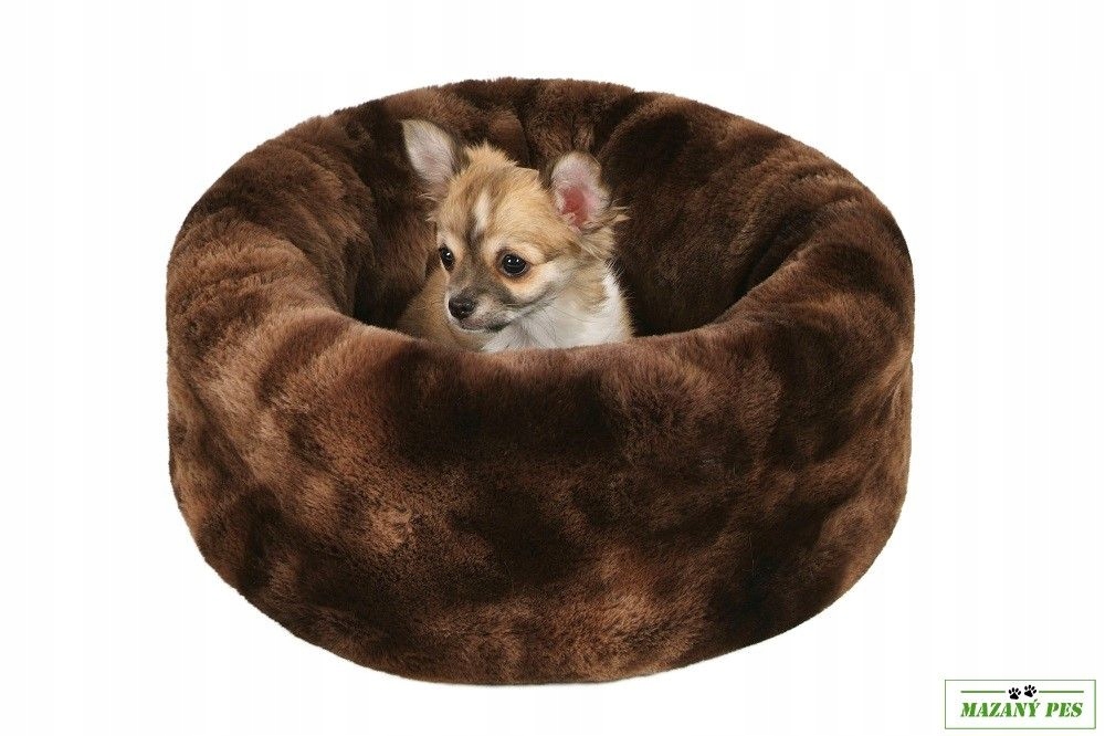 Levně O´Lala Pets pelíšek Ella hnědý melír průměr 40 cm