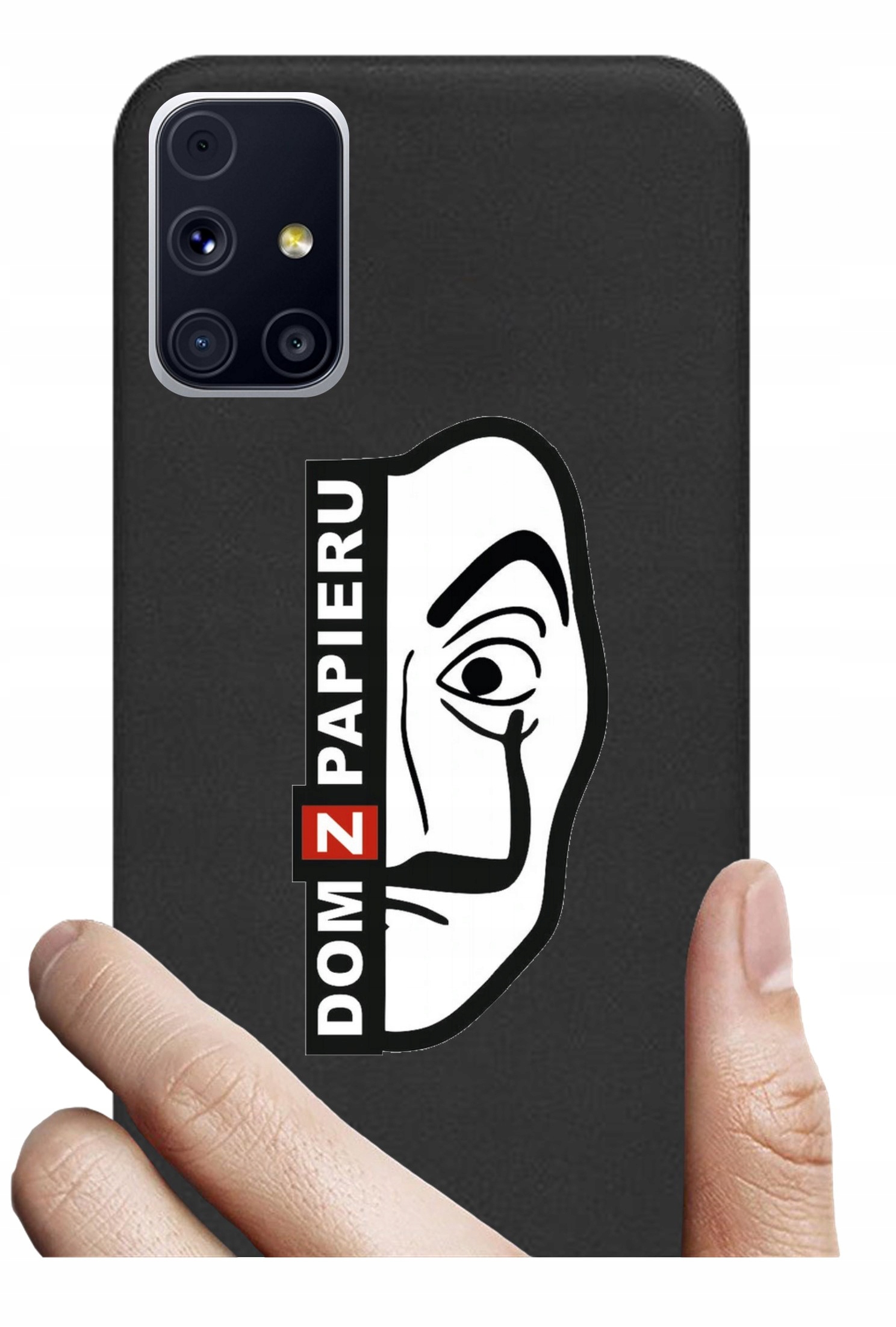 

Etui czarne matt do Samsung M31s wzory nadruk