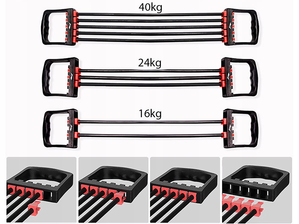 EKSPANDER DO ĆWICZEŃ NAPINACZ MIĘŚNI 5 GUM OPOROWYCH EXPANDER REULOWANY Rodzaj klasyczny