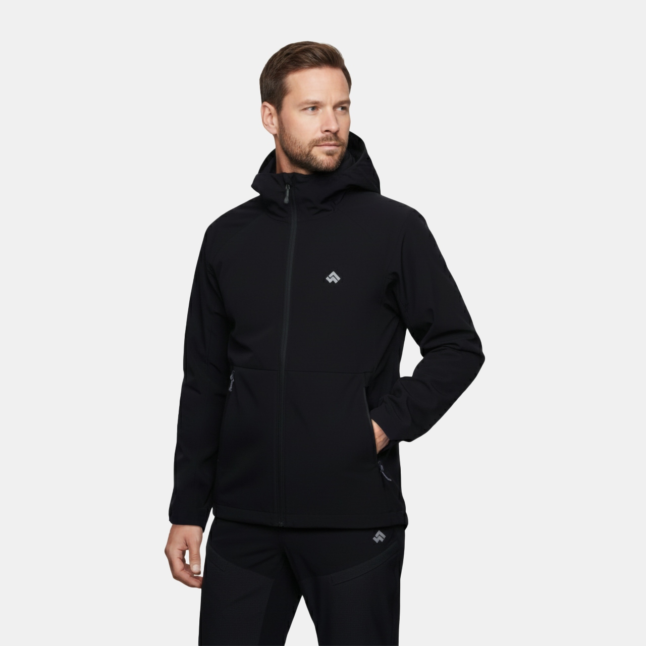 Kurtka męska softshell Alpinus Arbent czarna ultralekka na wiatr, Dwr XL