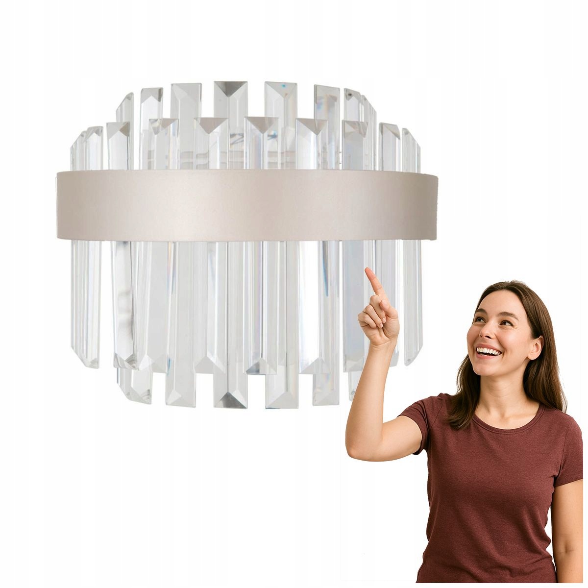 Led nástenné svietidlo 8W glamour Horna strieborné Italux