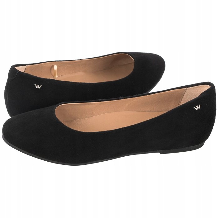 

Buty Damskie Baleriny Zamszowe Wojas Czarne 44005