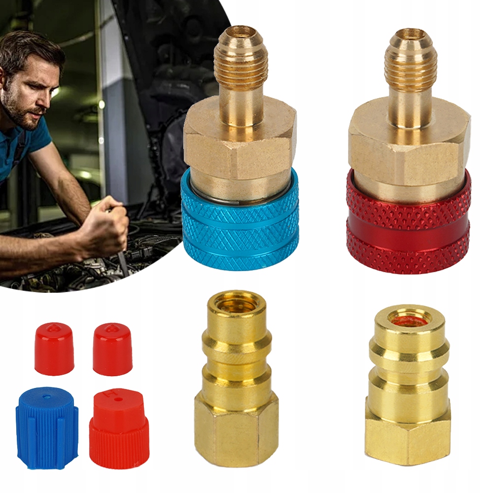 БЫСТРОРАЗЪЕМНЫЕ ФИТИНГИ СОЕДИНИТЕЛИ ДЛЯ КОНДИЦИОНЕРОВ R1234YF АДАПТЕРЫ R1234A