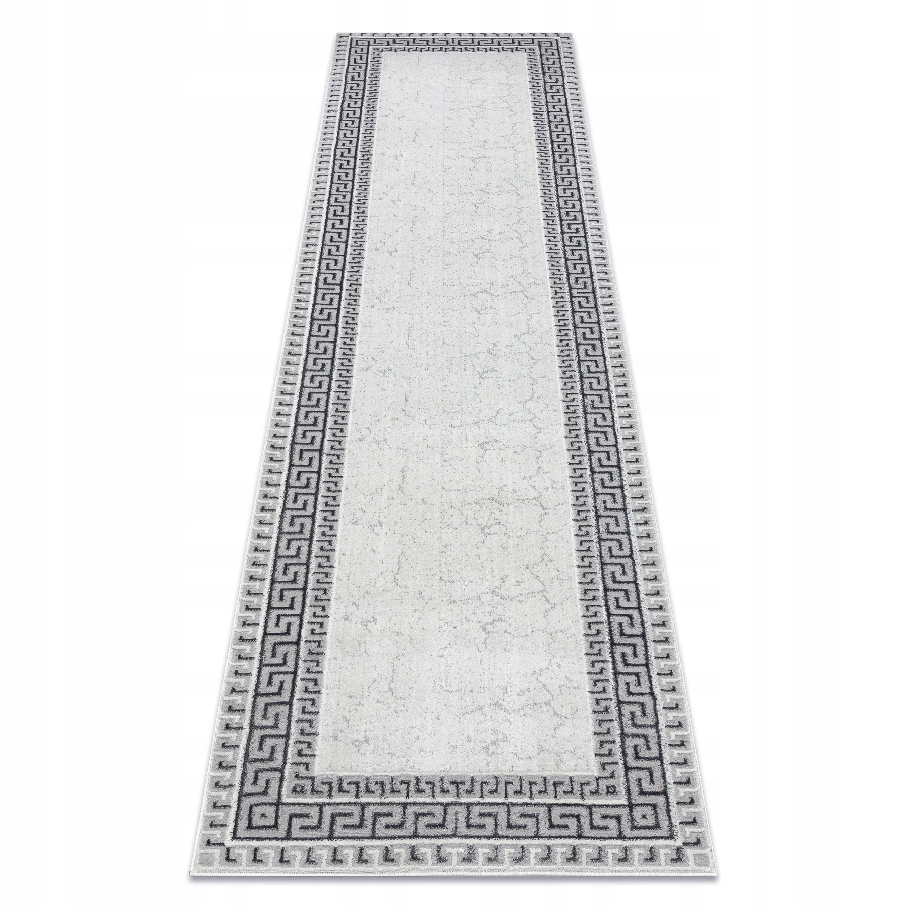 Chodnik Dywan Glamour Strukturalny Dwupoziomowy Grecki szary 80x300 cm