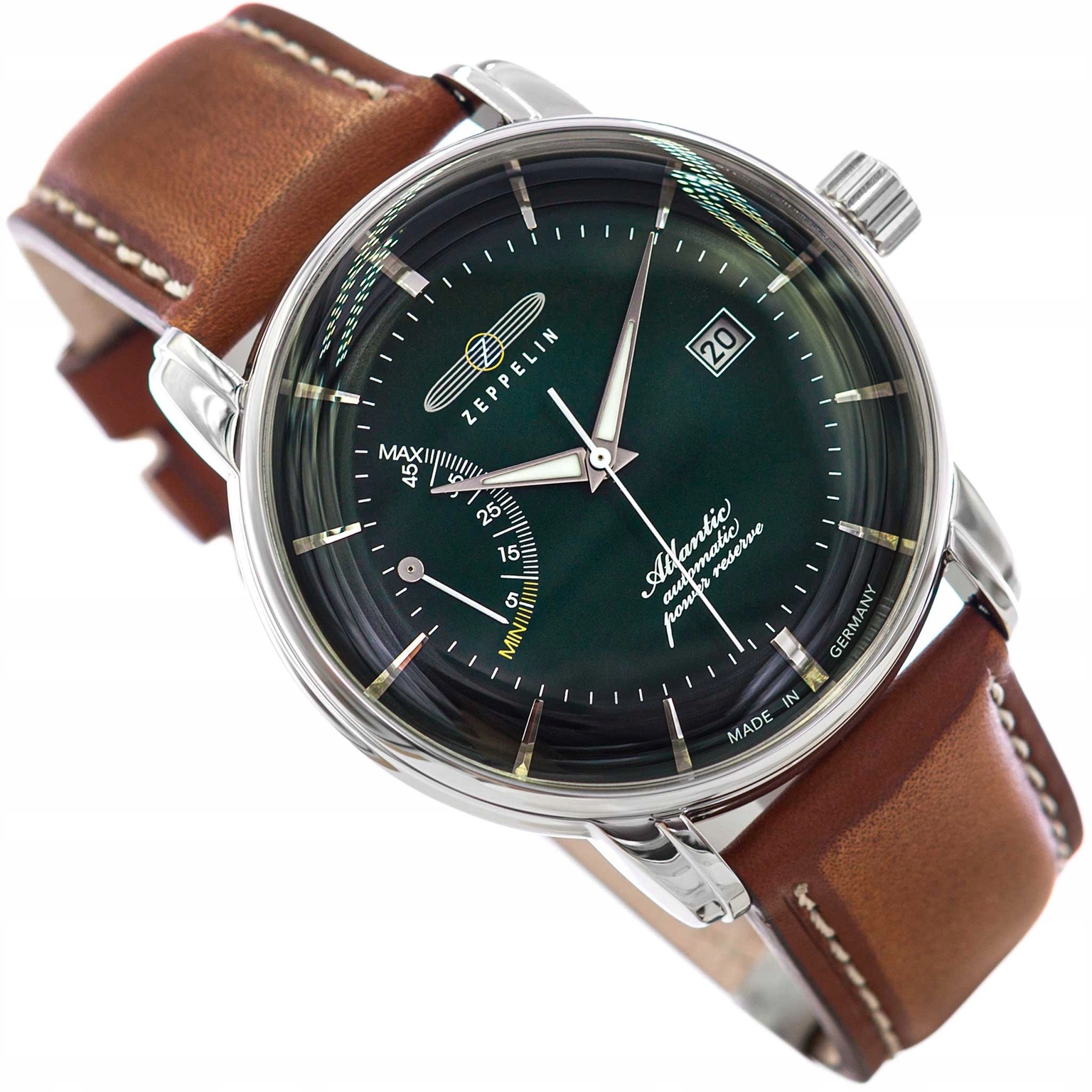 Pánské Hodinky Zeppelin 8462-4 Atlantic Automatic Power Reserve Na Řemínku