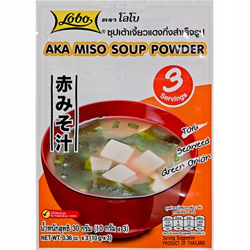 

[M] Zupa miso aka instant (3 porcje), Lobo, 30 g