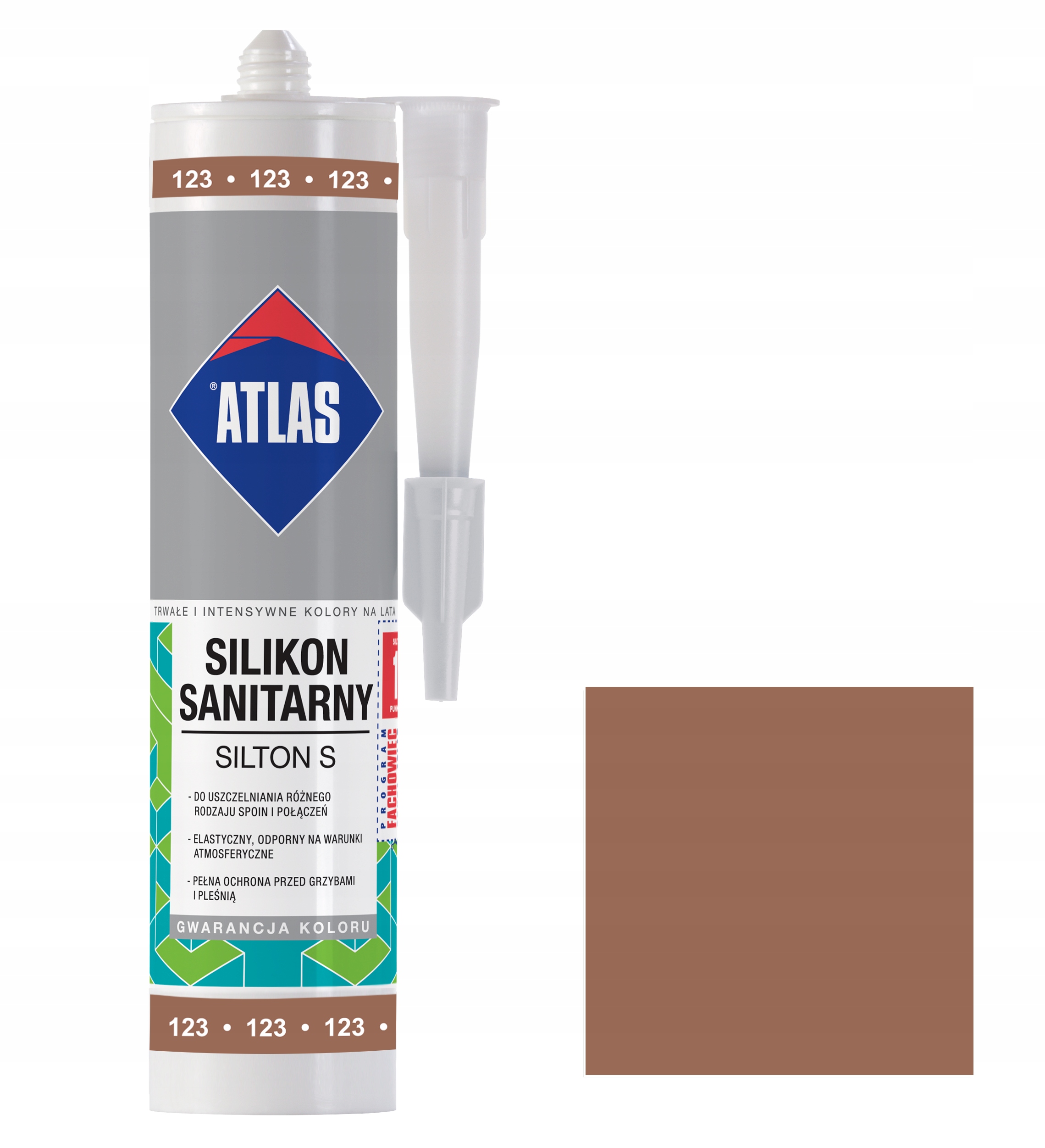 

Atlas Silikon Silton S 123 Jasnobrązowy 280 ml