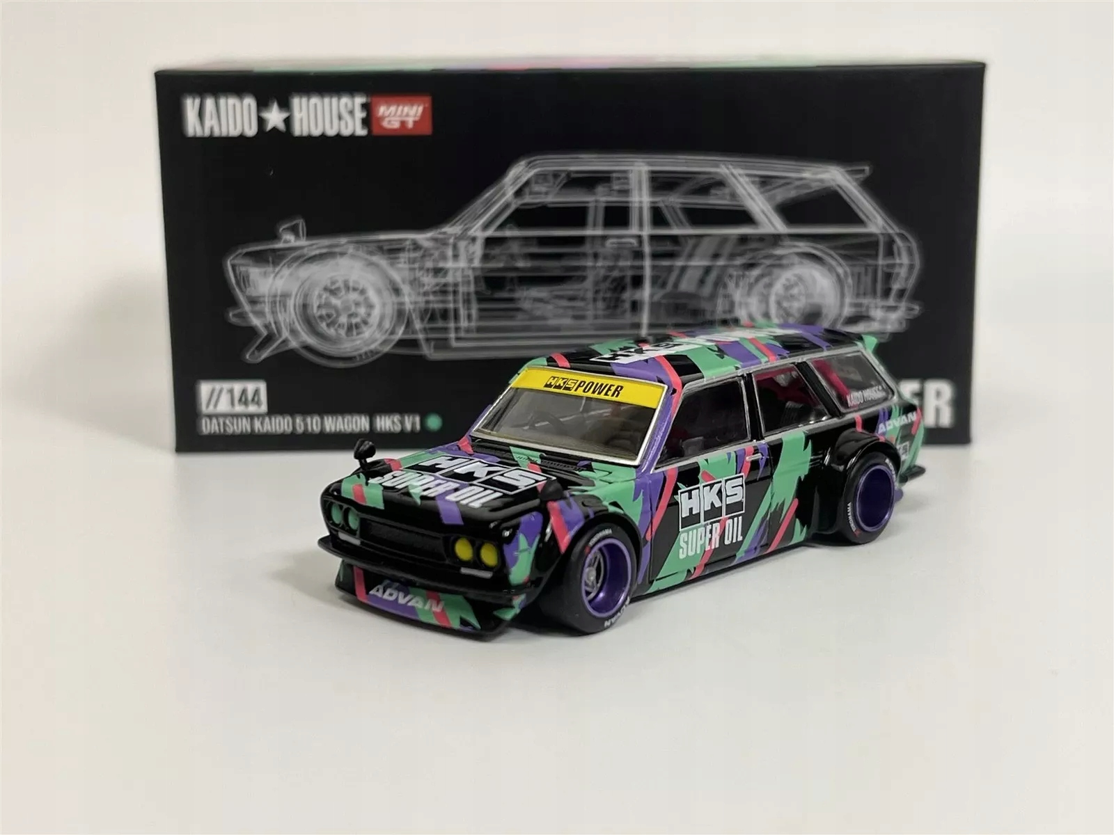 MINI GT DATSUN 510 WAGON HKS V1 1969 1:64 (0810152145593
