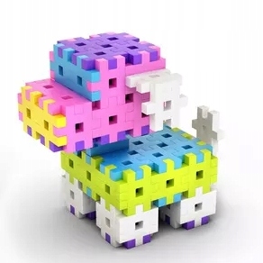 Wafle Klocki konstrukcyjne 50 el. MELI Basic Pink Typ wafle