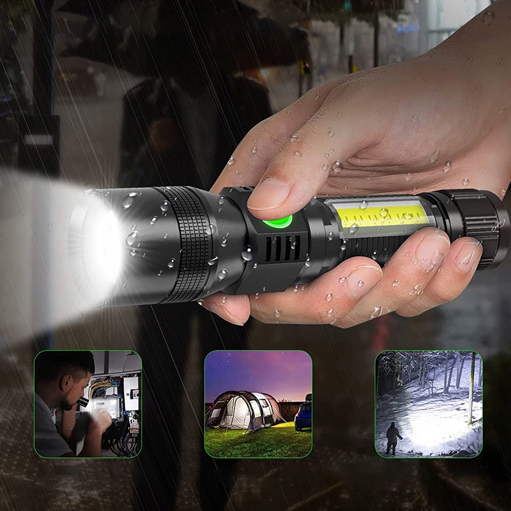 LATARKA LED TAKTYCZNA UV ZOOM WODOODPORNA Z MAGNESEM AKUMULATOR USB 2200mAh Rodzaj wielofunkcyjna