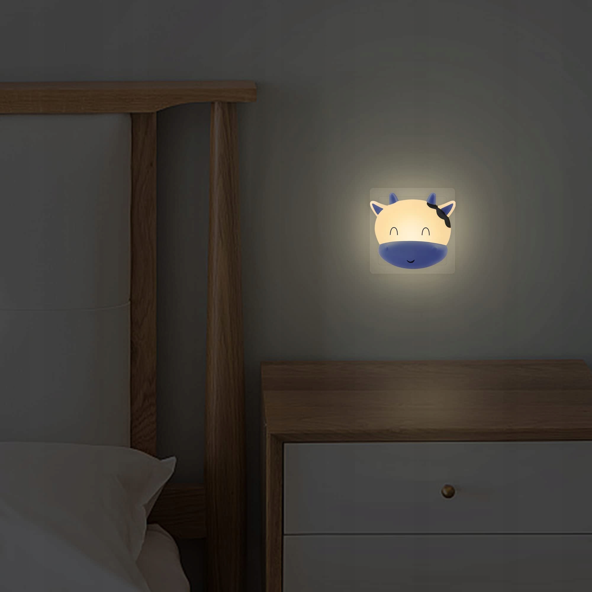 ANNMORE Lampka Nocna Dla Dzieci Z Czujnikiem Zmierzchu Do Kontaktu — miniatura 4
