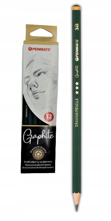 OŁÓWEK PENMATE TADEO FINE ART GRAPHITE 3B 12SZT