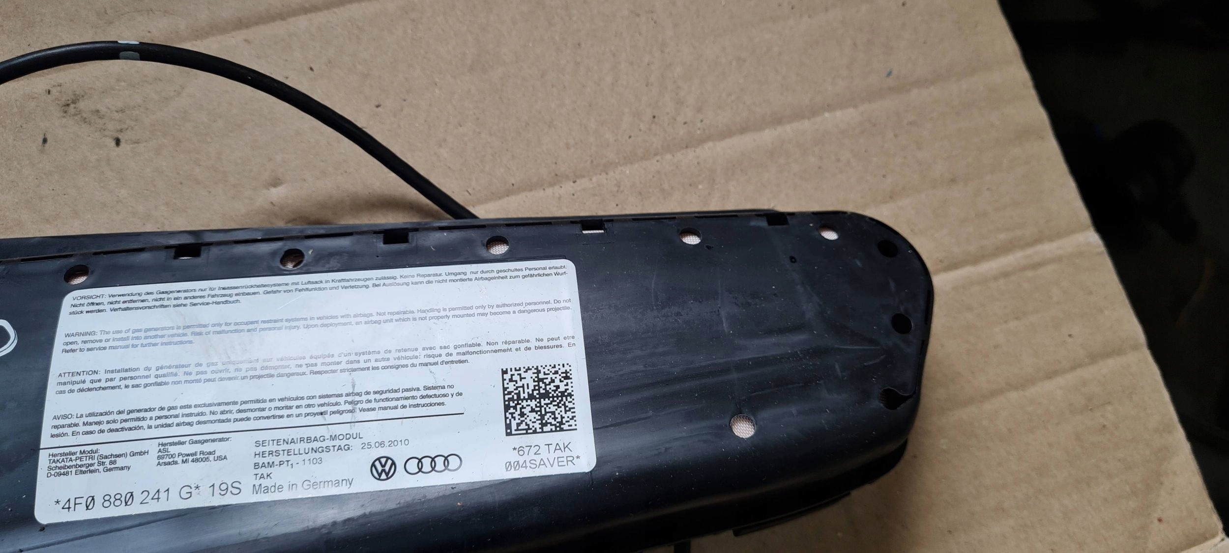 A6 C6 LIFT seat airbag left left front airbag 4F0880241G