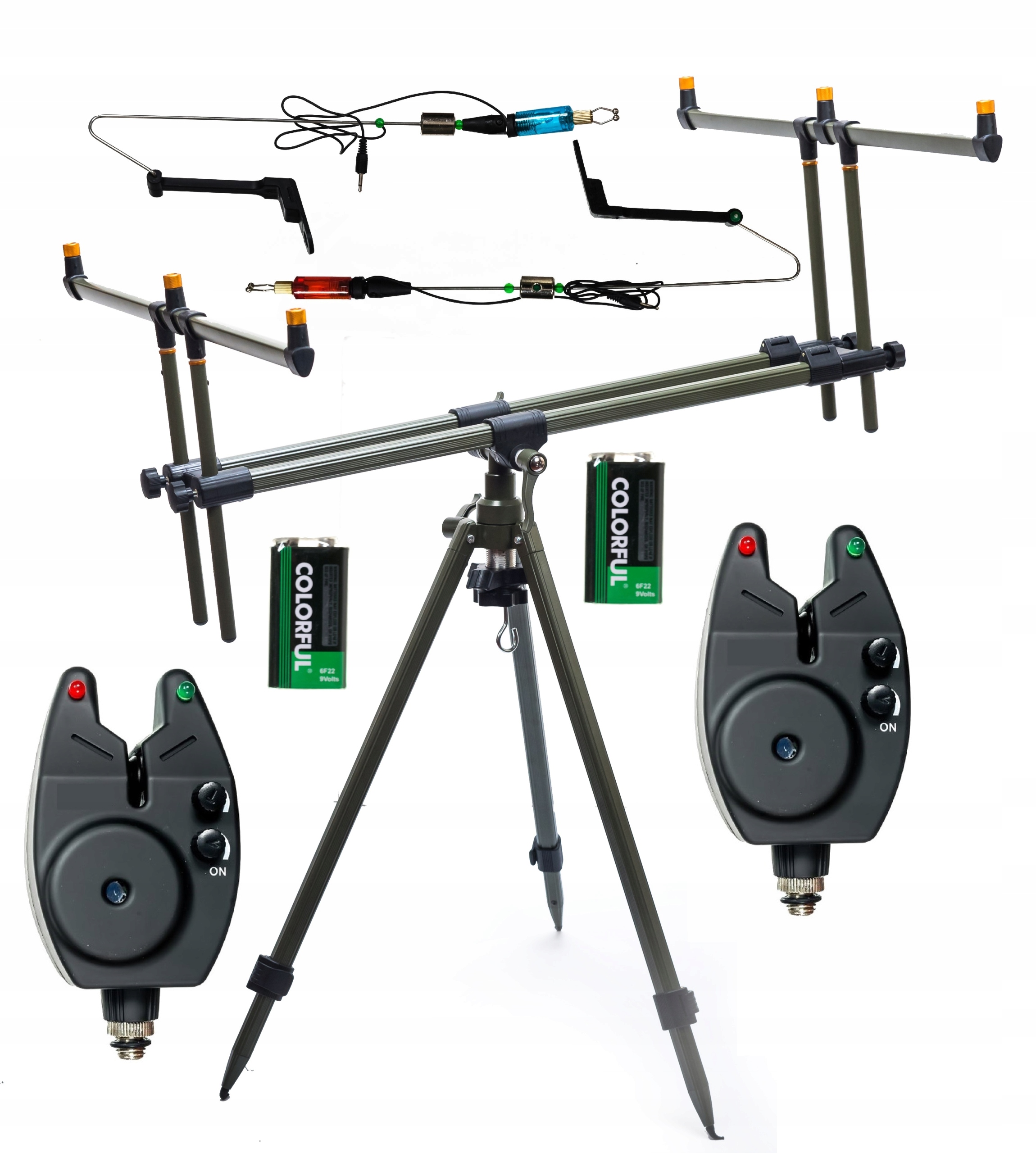 Zestaw Karpiowy Stojak 2x sygnalizator 2x Swinger