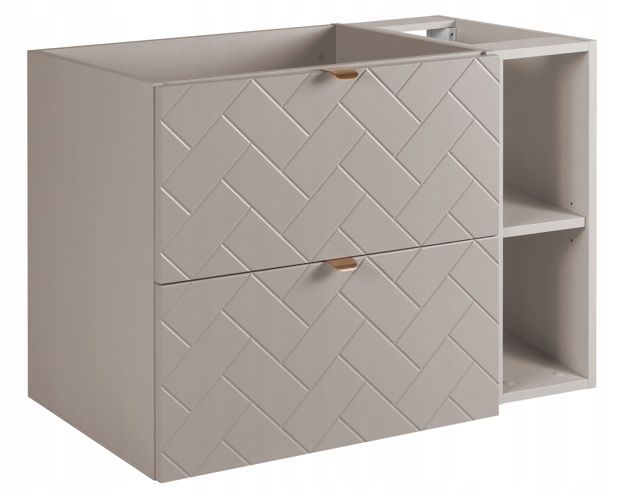 Závěsná koupelnová skříňka pod umyvadlo 80 Regál Kašmír Klepka Jedle Mdf