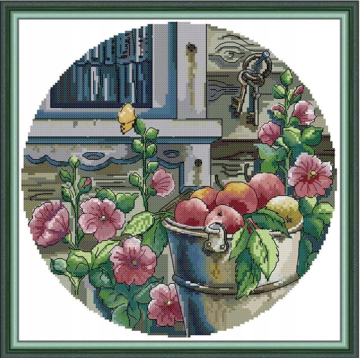 Křížková výšivka počítaná sada (kanva, mulina)