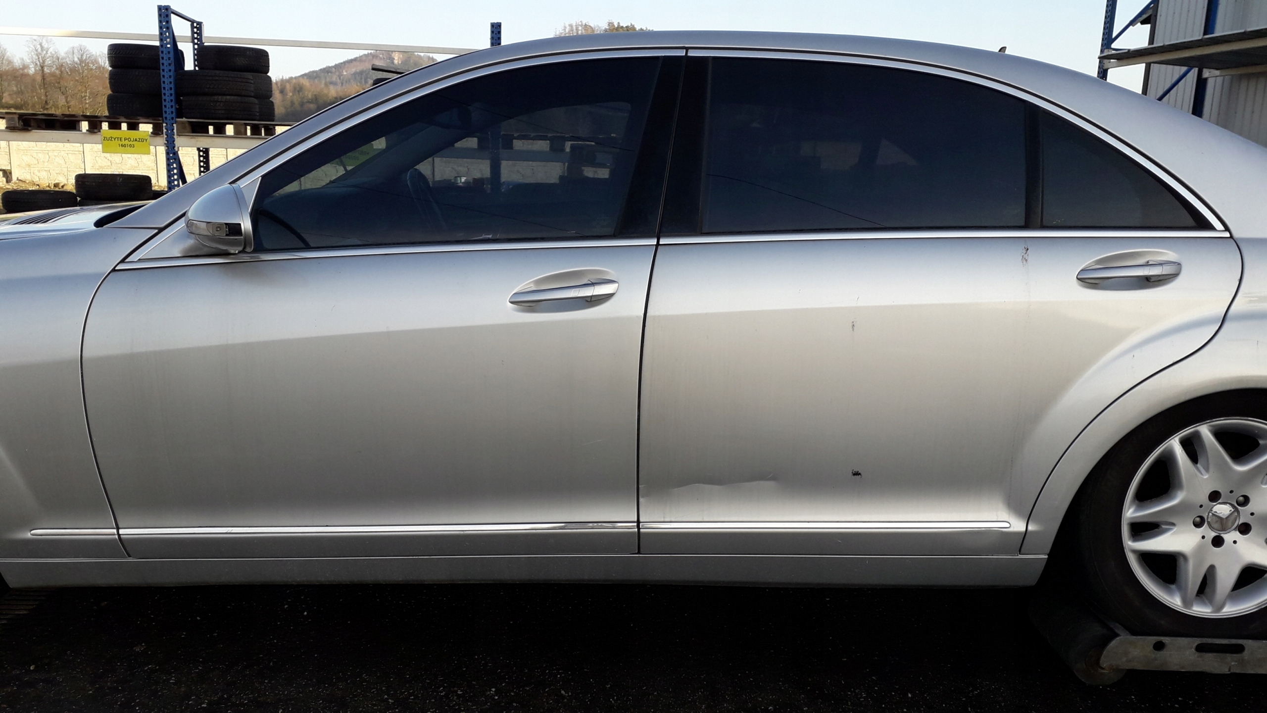 MERCEDES S W221 DRZWI LEWE PRZEDNIE GOŁE C775