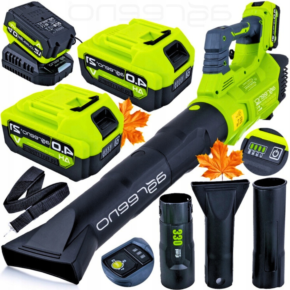 Silný Foukač na listí pro baterii Set zahradní 2 Baterie