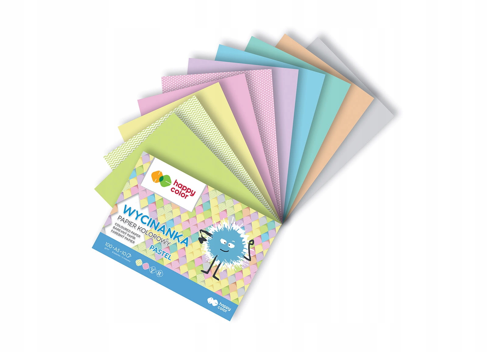 Wycinanka A5 Pastel 10arkuszy 100g Happy Color