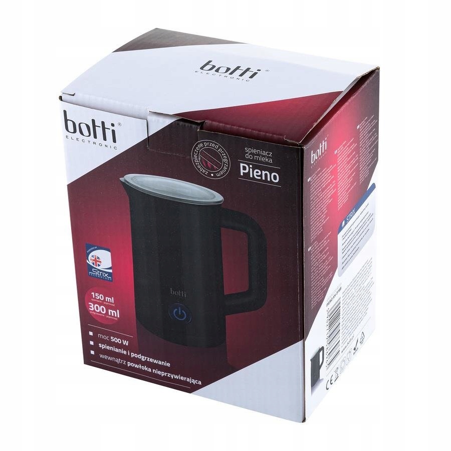 Spieniacz elektryczny do mleka Botti Pieno 500 W Kolor dominujący czarny