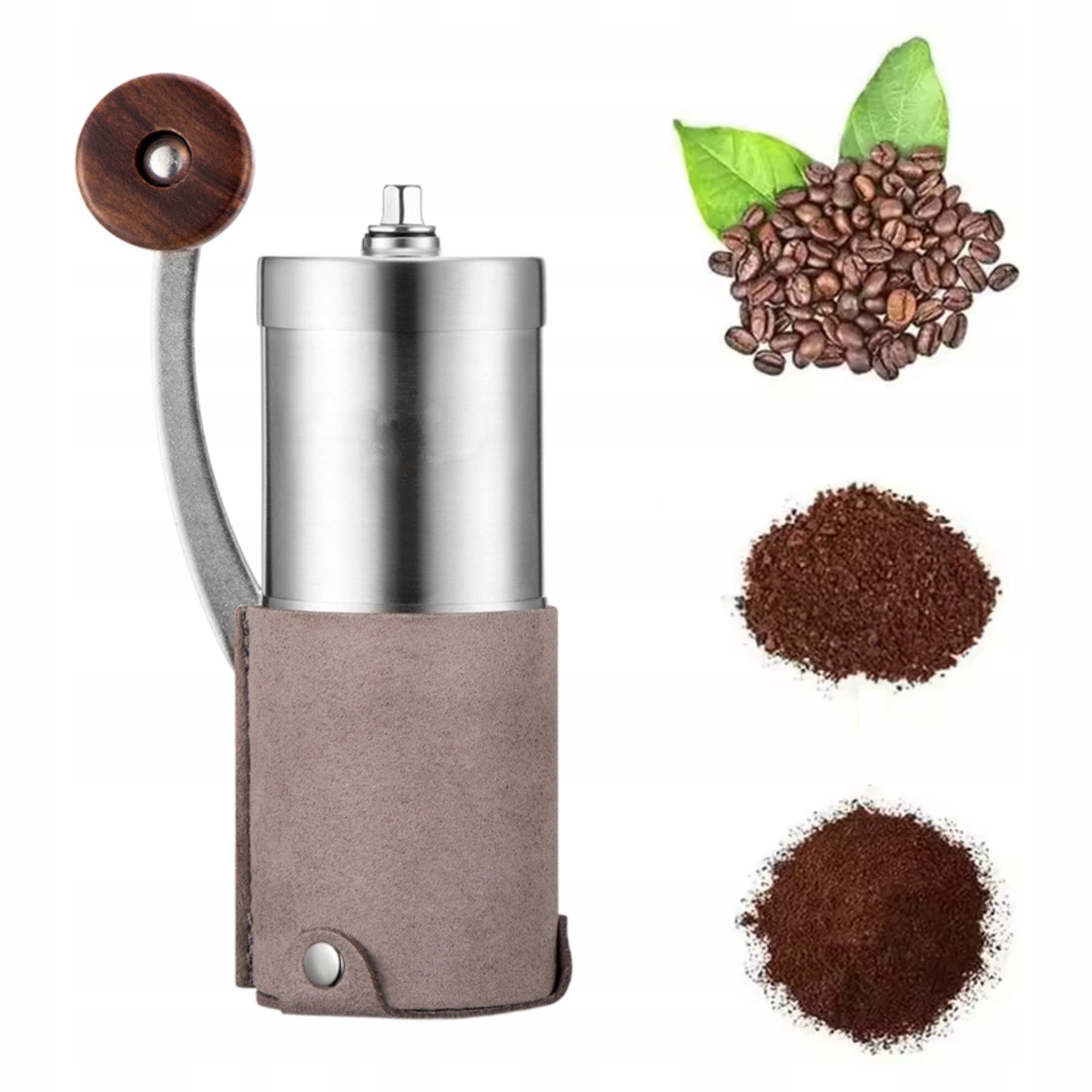 Levně Keramický Ruční Mlýnek Na Kávová Zrna V Kolbě S Regulací Ocel