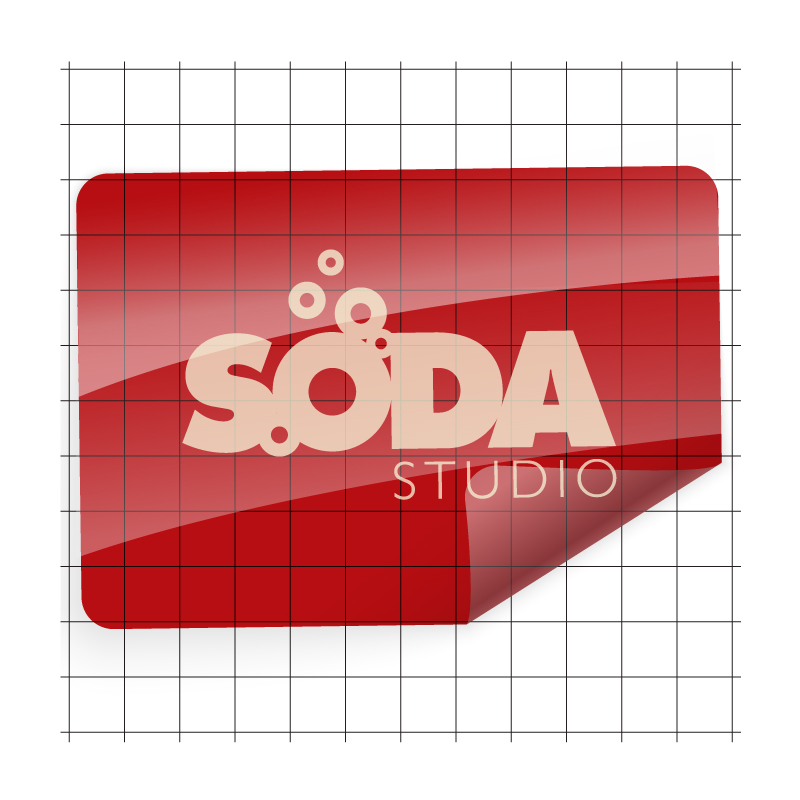 

naklejki Przeźroczyste 190x95mm z Logo 36szt.