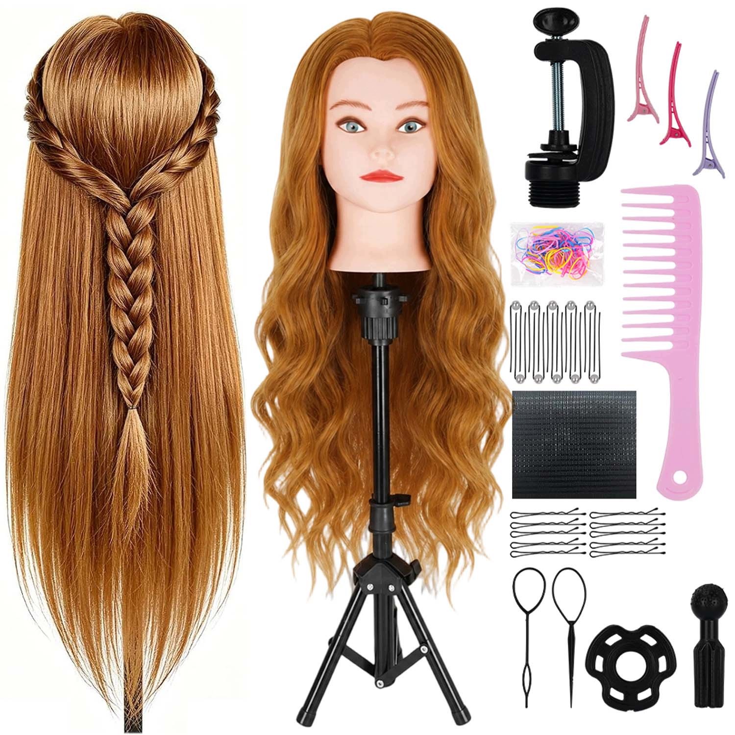 Hlava Kadeřnická Tréninková Hlava Pro Česání Diy Stylingu Vlasů 71 CM