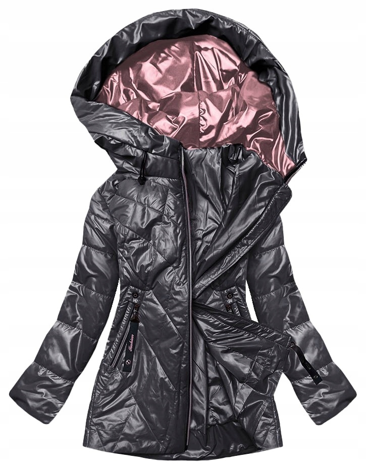 Bunda S S Kapucí 7726 Grafit 46