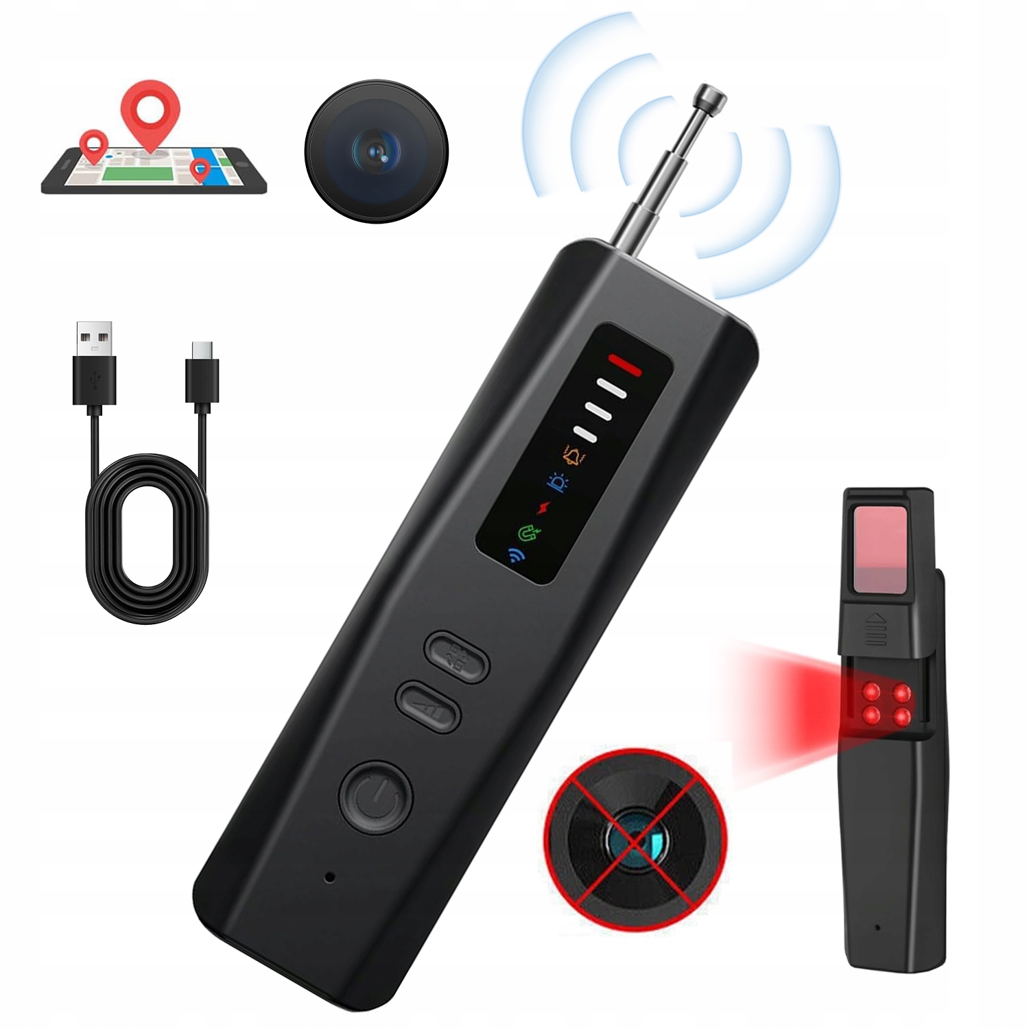 Detektor Gps Lokátorů Odposlechů Detektor Odposlechu Kamer 15 M