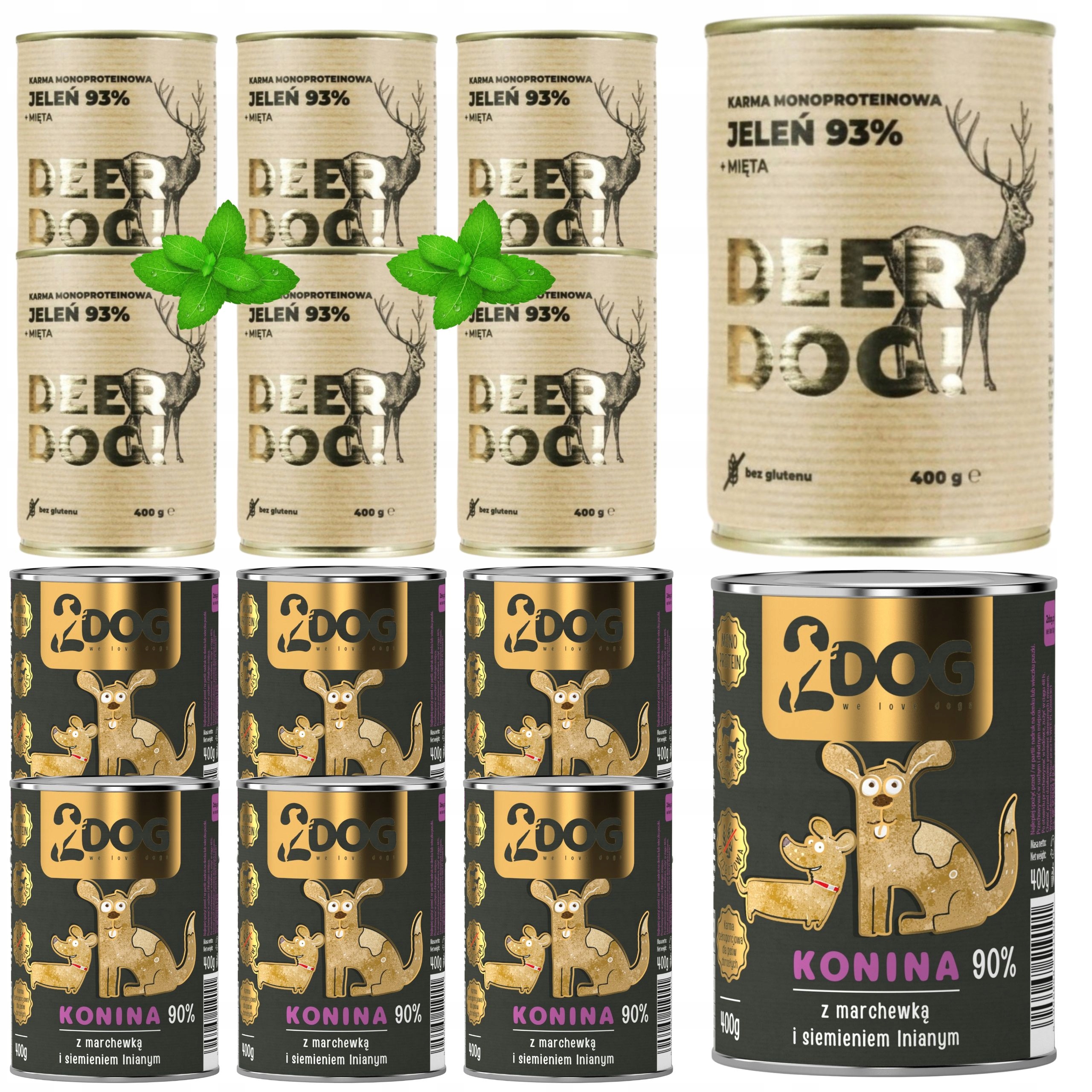 Levně Vlhké krmivo pro psy 2Dog koně jelen 400g Hypoalergenní Monoproteinové