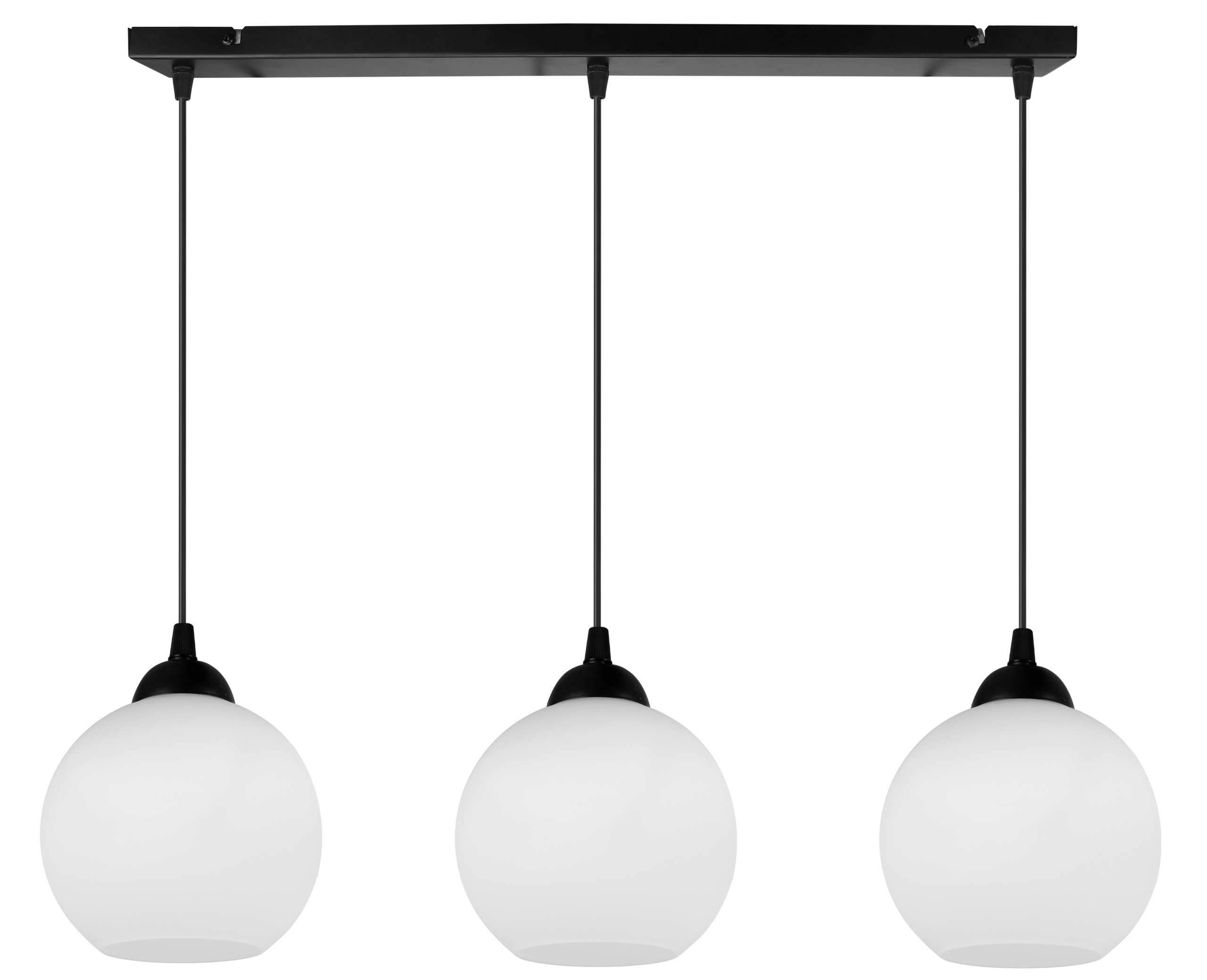 

Lampa Wisząca Klasyczna Metalowa Szklany Klosz