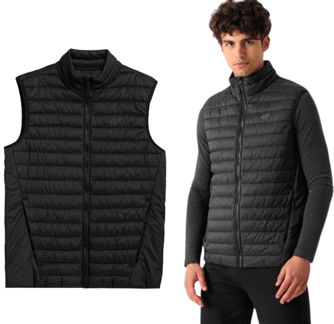 Pánská prošívaná péřová Bunda Bez Rukávů 4F KUMP001 velikosti S