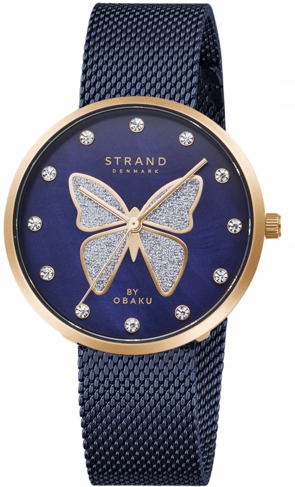 Nový originální dámský náramek Strand by Obaku S700LXVLML-DB, modrý, krabička