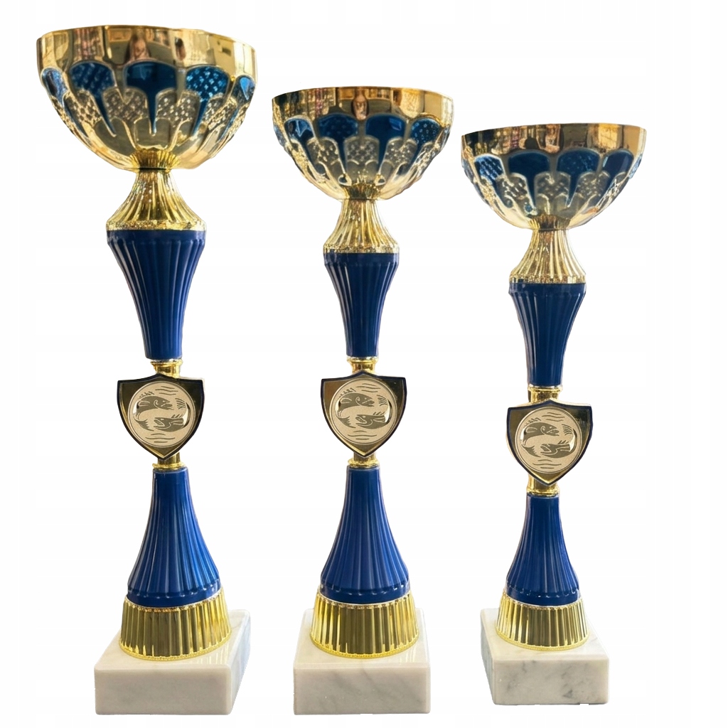 Zestaw 3 Pucharów Wędkarskich 37/33,5/32cm Ryba Karp zawody Opis