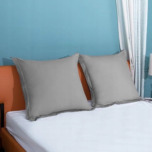 Bawełniana poszewka na poduszkę 80x80 cm 2 sztuki 100% bawełna szara Kod producenta B082M6