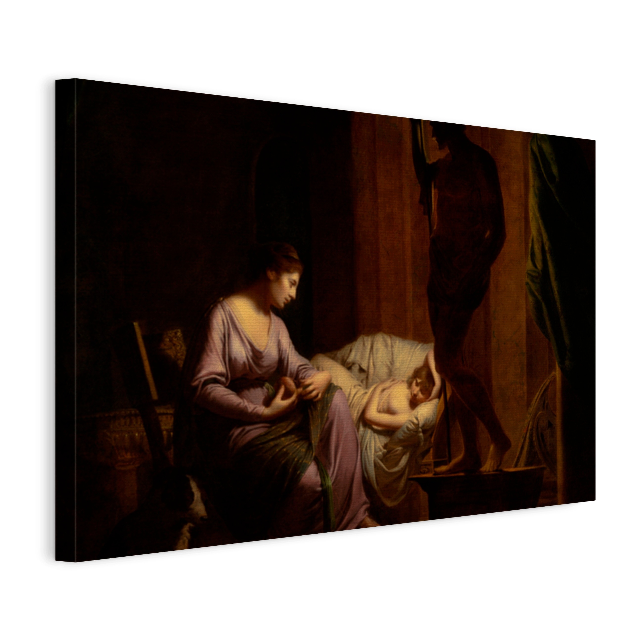 Obraz na plátne Joseph Wright Penelopa, ktorá praská svoju tkaninu (1783-1784)