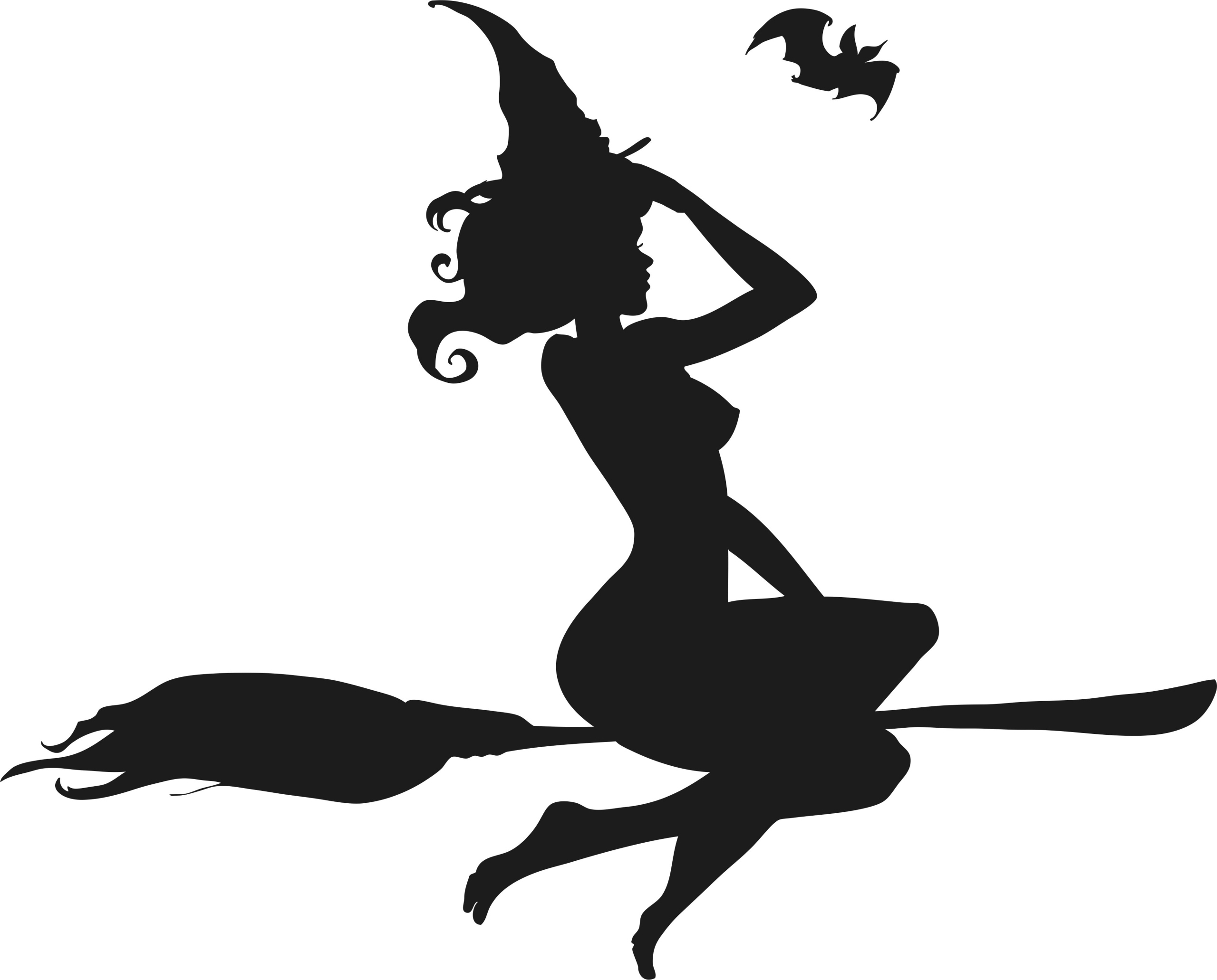 

Naklejki Halloween Wiedźma Z Nietoperzem