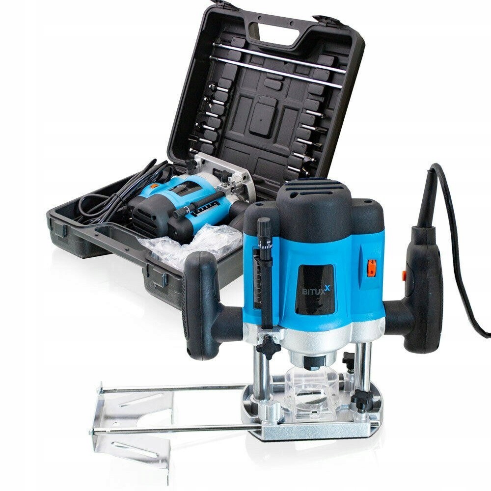 Frezarka do krawędzi 1200W 12 głowic w walizce górnowrzecionowe komplet Marka Bituxx