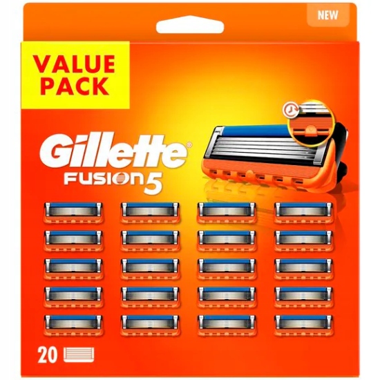 Gillette Fusion 5 sada 20 náplní/čepelí pro muže, krabička, originál