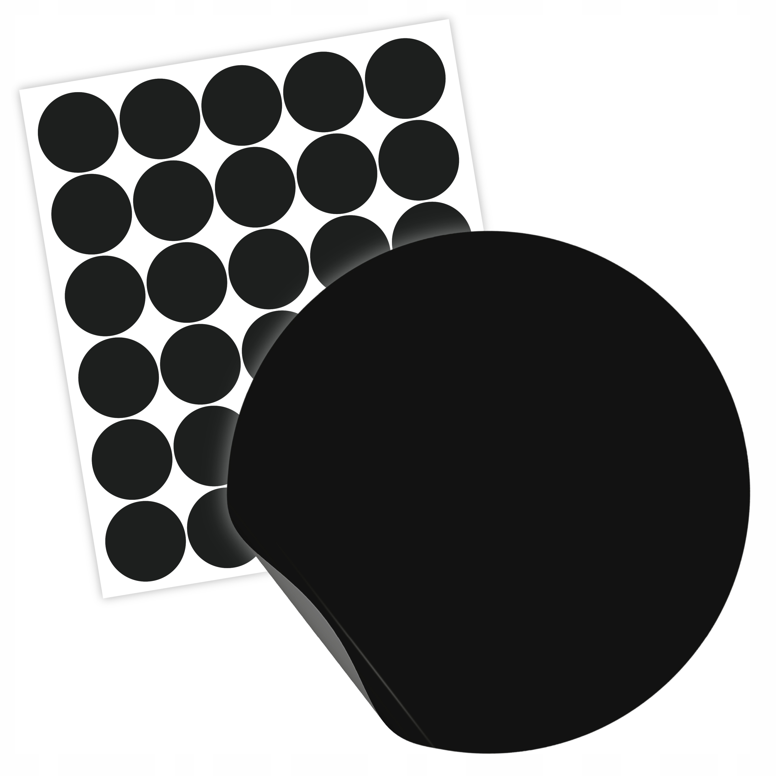 

Puste etykiety na przyprawy 30 szt czarne 3,5 cm