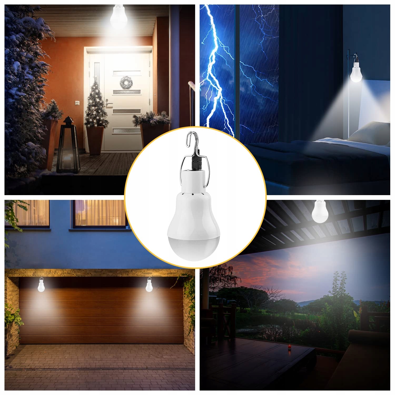 BEINHOME Solarna Lampa LED 130 Lumen 800mAh Do Wnętrz i Na Zewnątrz — miniatura 5
