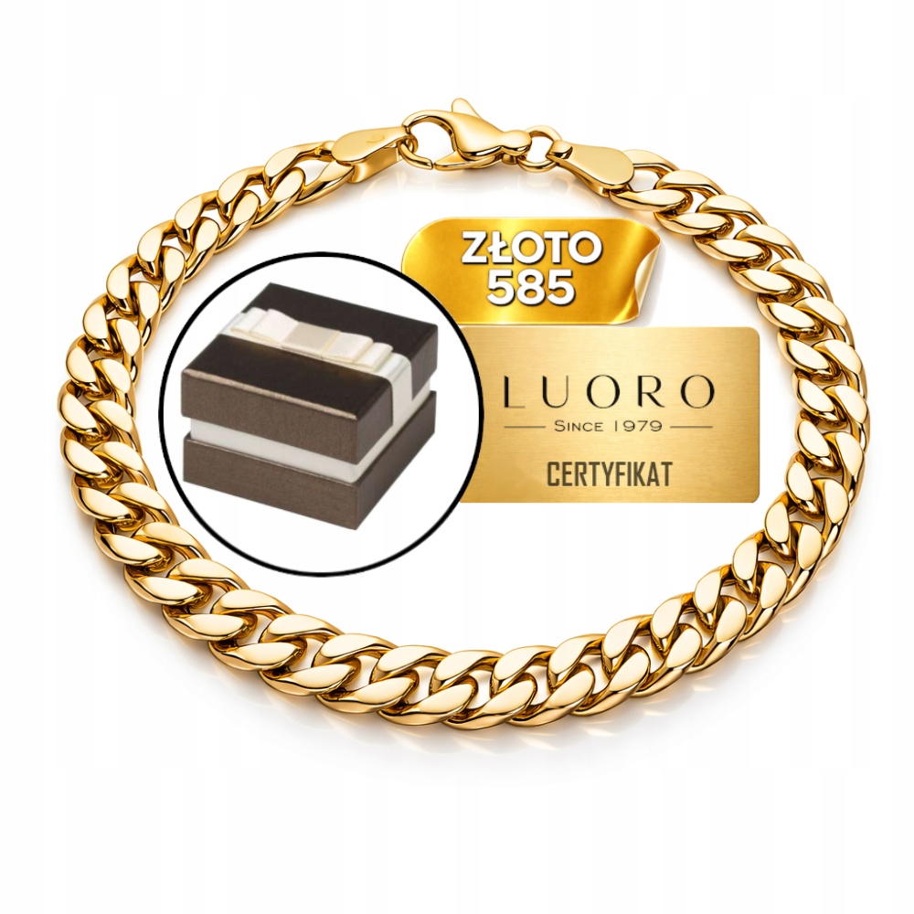 Náramek Zlatý 585 14K Pancířová Vazba 20 CM Elegantní Žluté Zlato